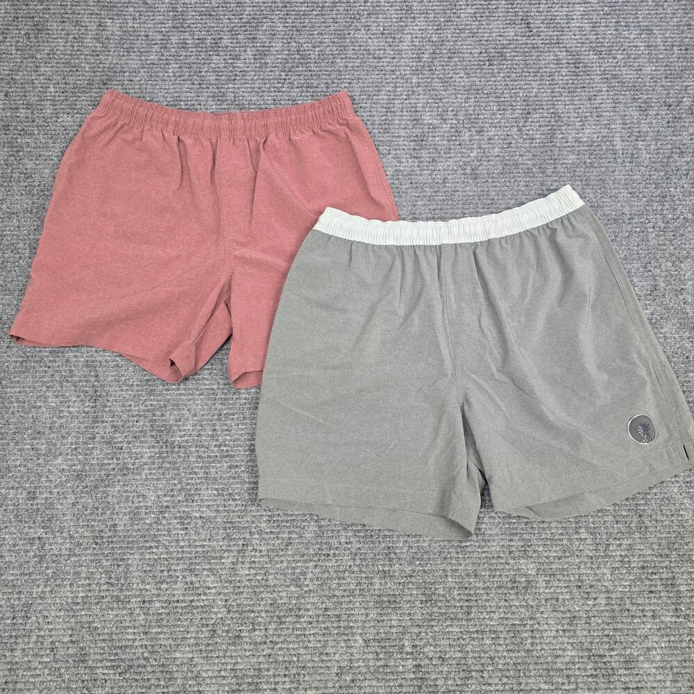 Chubbies Mens Medium Shorts Lot 2 5.5 Inseam Pink Gray Stretch Casual